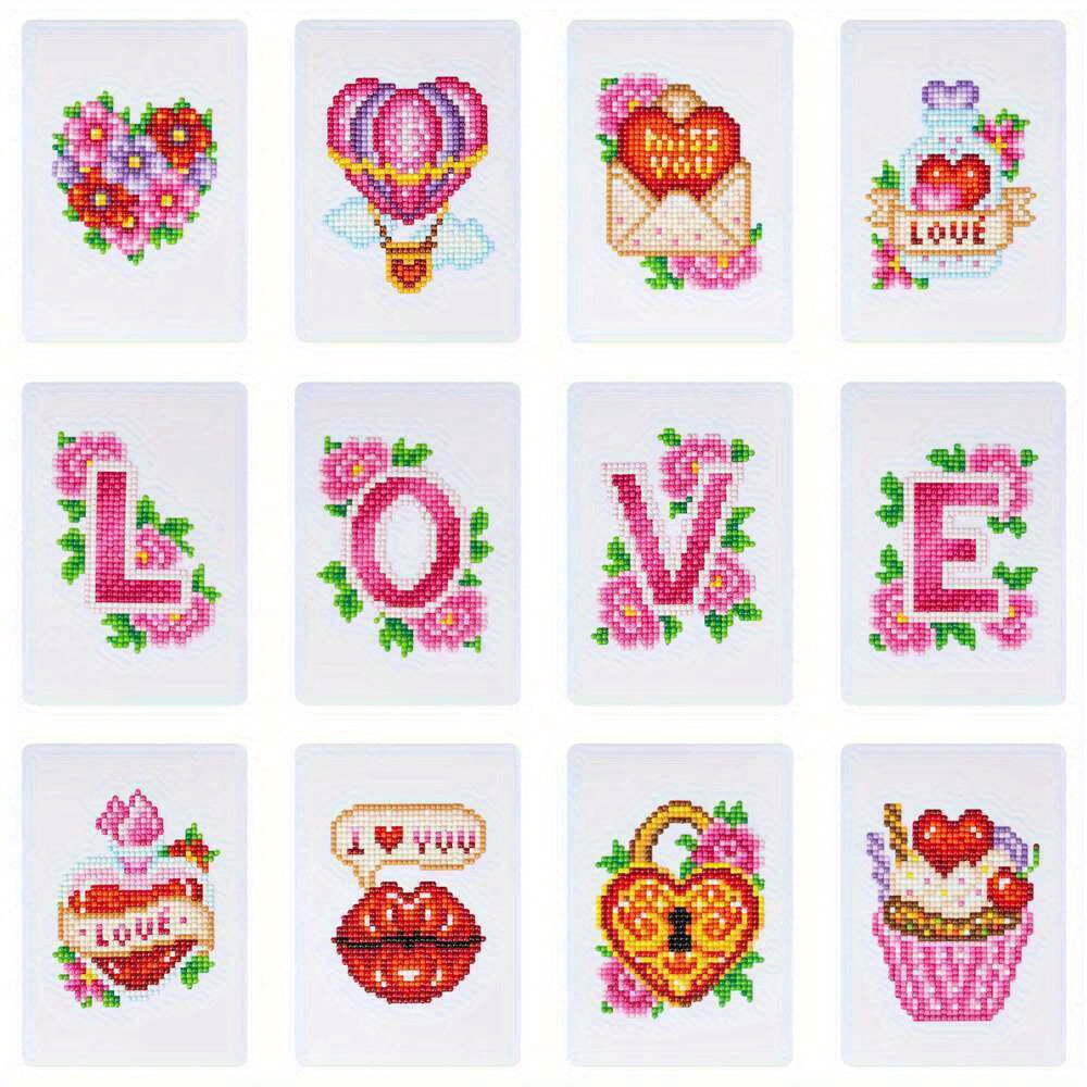 *Neu* Mini Bilder | 12tlg. Love Set 12x17cm | Runde Steine